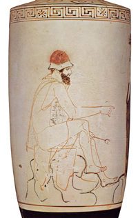 Phiale Painter 'Hermes' white lekythos