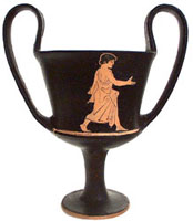 Boeotian red-figure kantharos ht. 20cm 