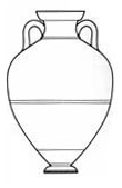 Drawing of Panathenaic prize amphora