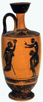 Photo black-figure lekythos view 1