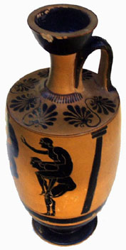 Photo black-figure lekythos view 2