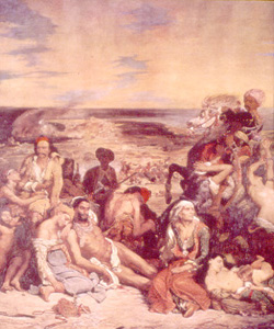 Photo of Delacroix's Massacre painting