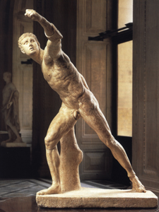 Photo of marble Borghese gladiator 