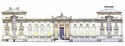 Drawing of Ashmolean facade