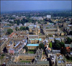 Aerial view of Oxford