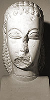 Head of kouros from the Dipylon