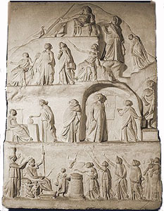 Photo of Cast of votive relief to the Muses