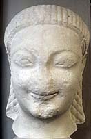 Head of kouros from Samos