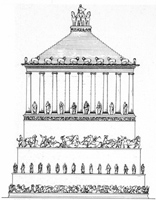 Drawing of Mausoleum reconstruction