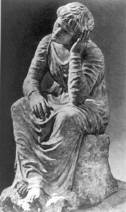 Statue of mourning slave