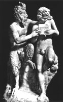 Group statue - Pan teaches Daphnis